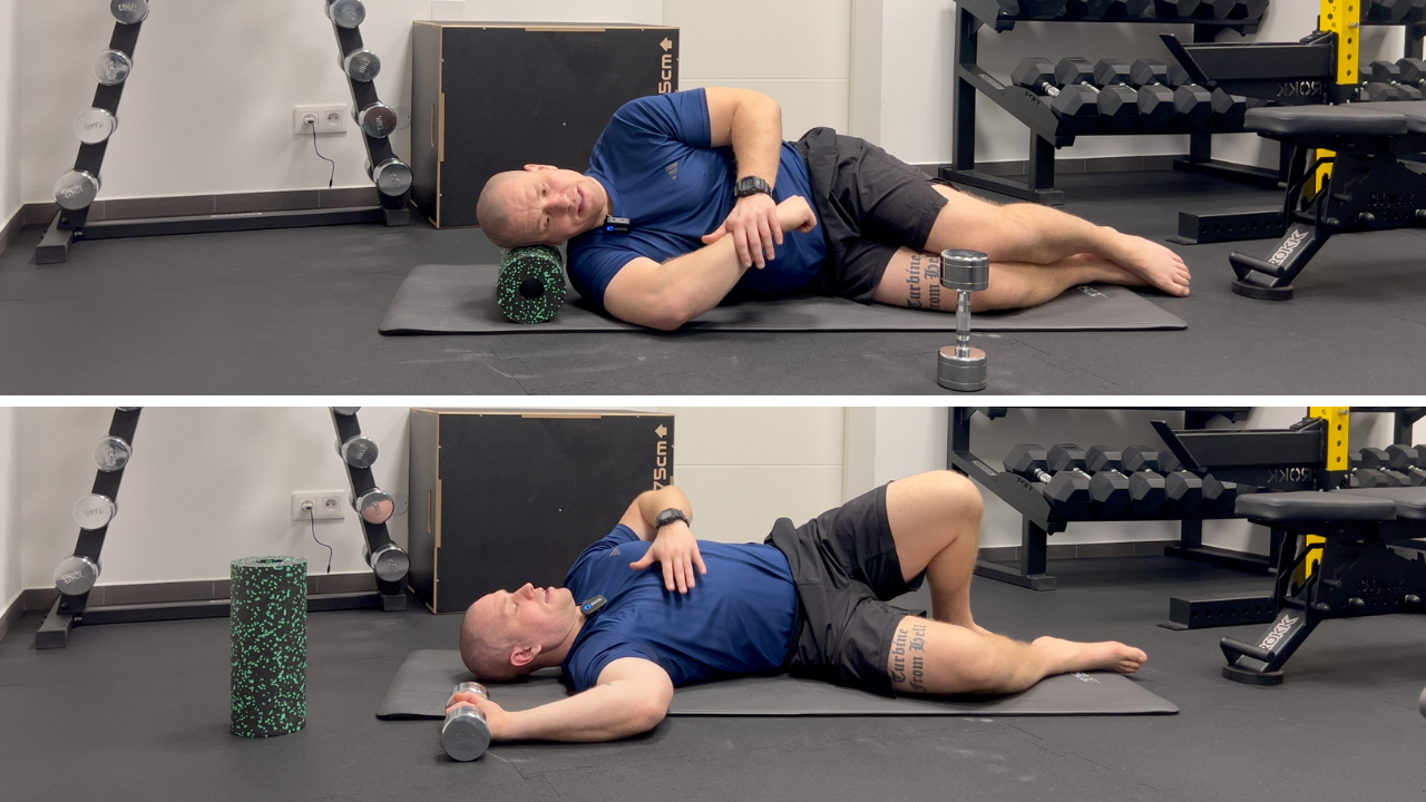 To ćwiczenie poprawia zakres rotacji zewnętrznej usuwając przy tym ból stożka rotatorów!